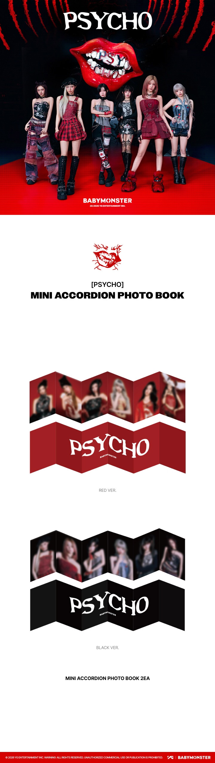 BABYMONSTER PSYCHO Goods - MINI ACCORDION PHOTOBOOK kpoptown.com